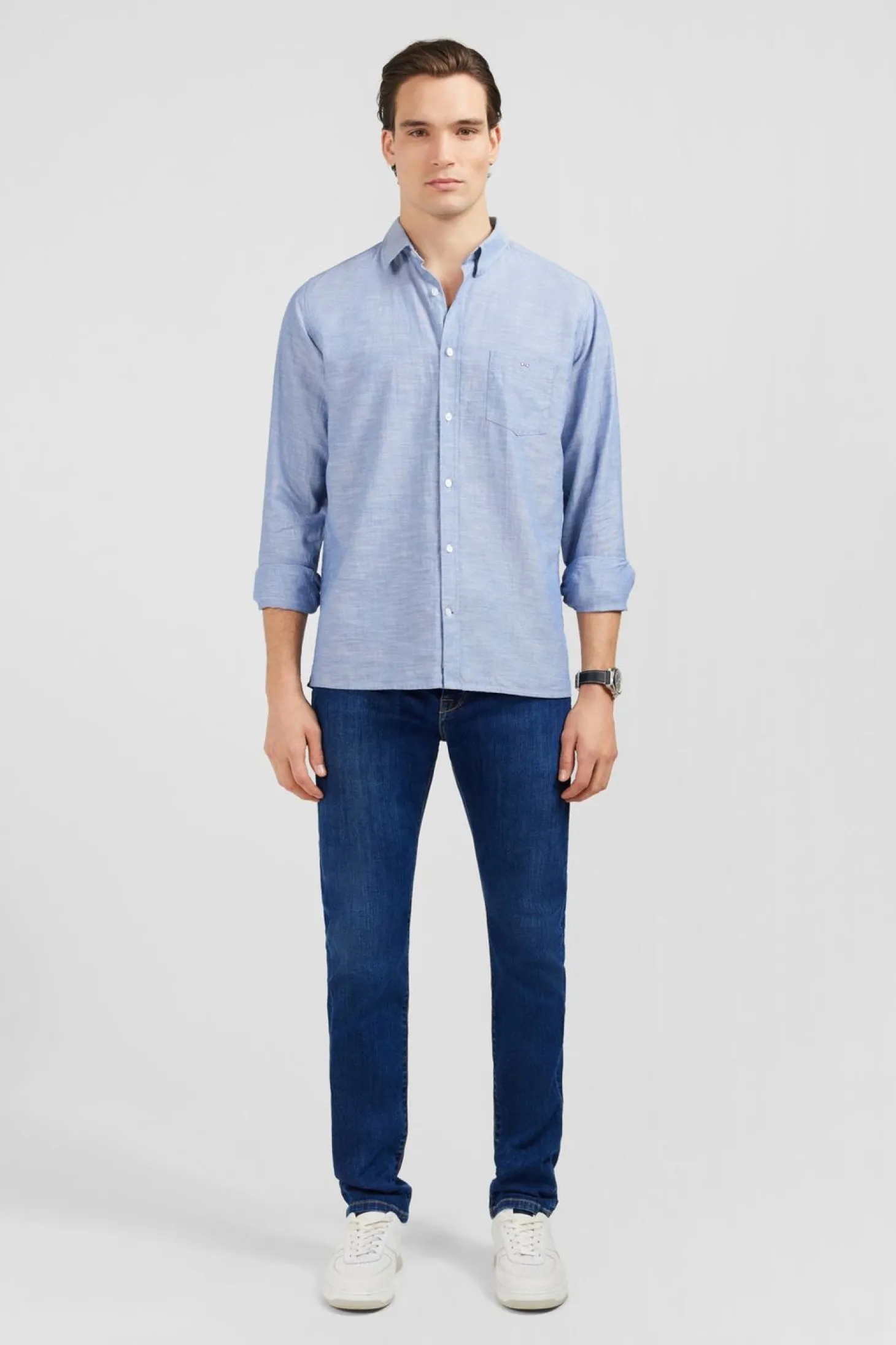 Chemise Bleue Unie