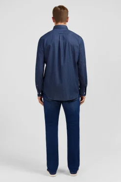Chemise Bleu Marine Imprime Exclusif