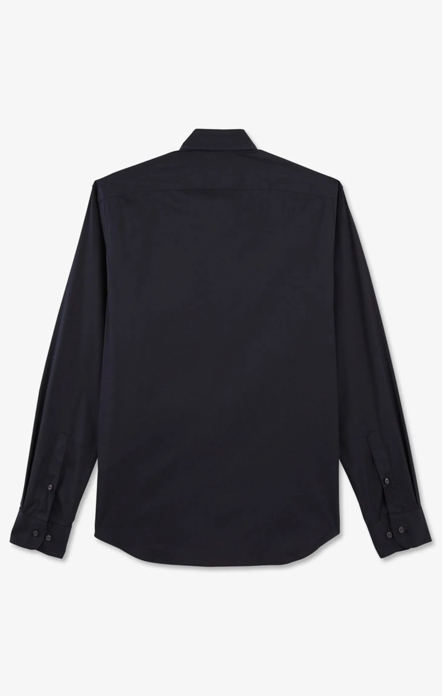 Chemise Bleu Marine Slim En Popeline Stretch