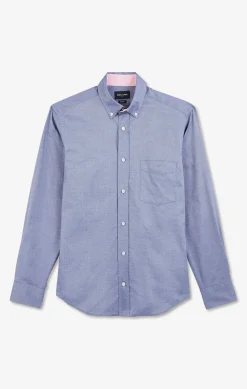 Chemise Bleu Marine Unie En Coton