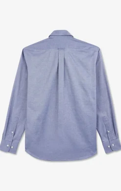 Chemise Bleu Marine Unie En Coton