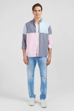 Chemise Colorblock A Carreaux