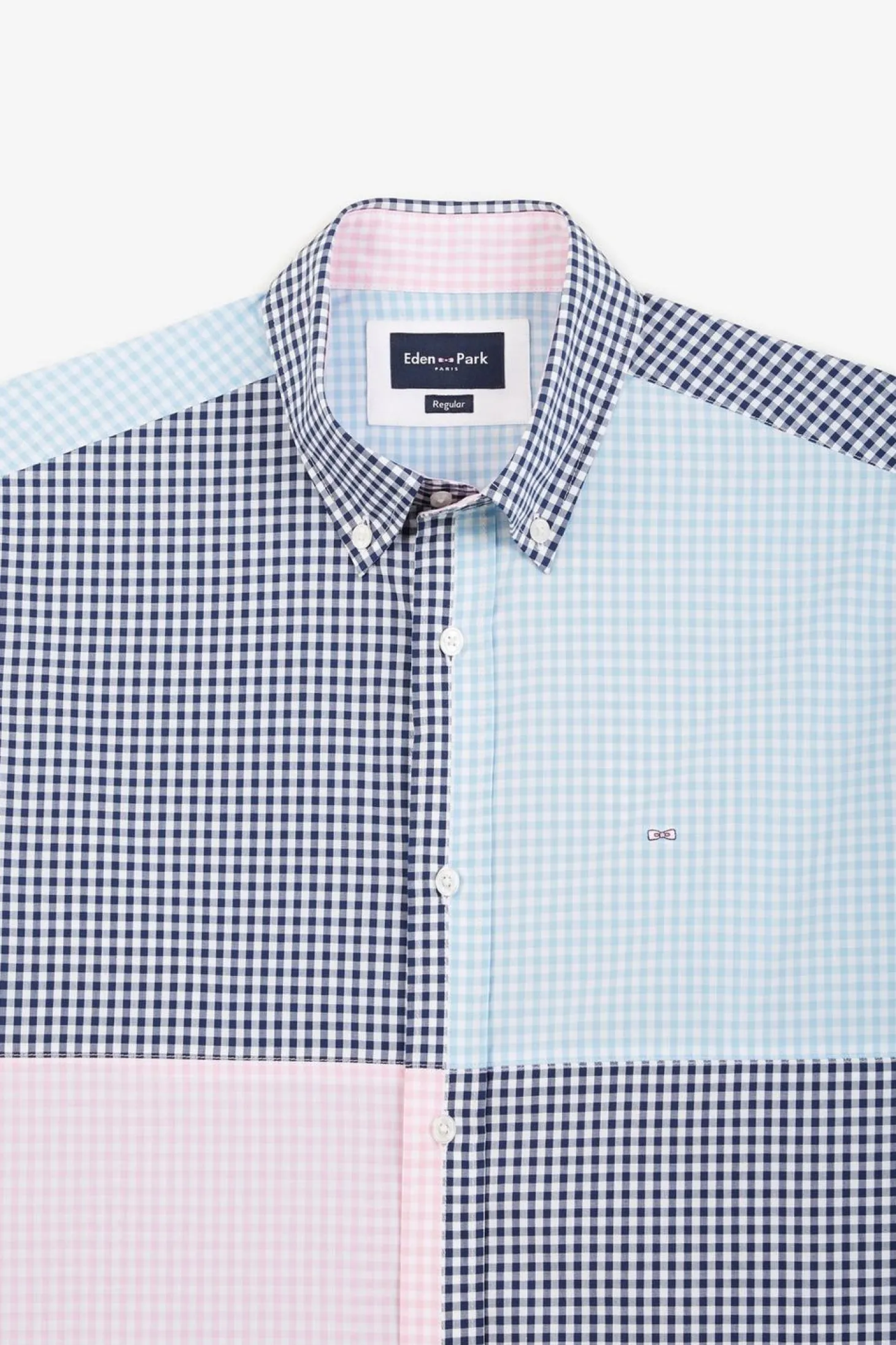 Chemise Colorblock A Carreaux