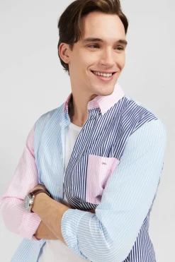 Chemise Colorblock A Rayures
