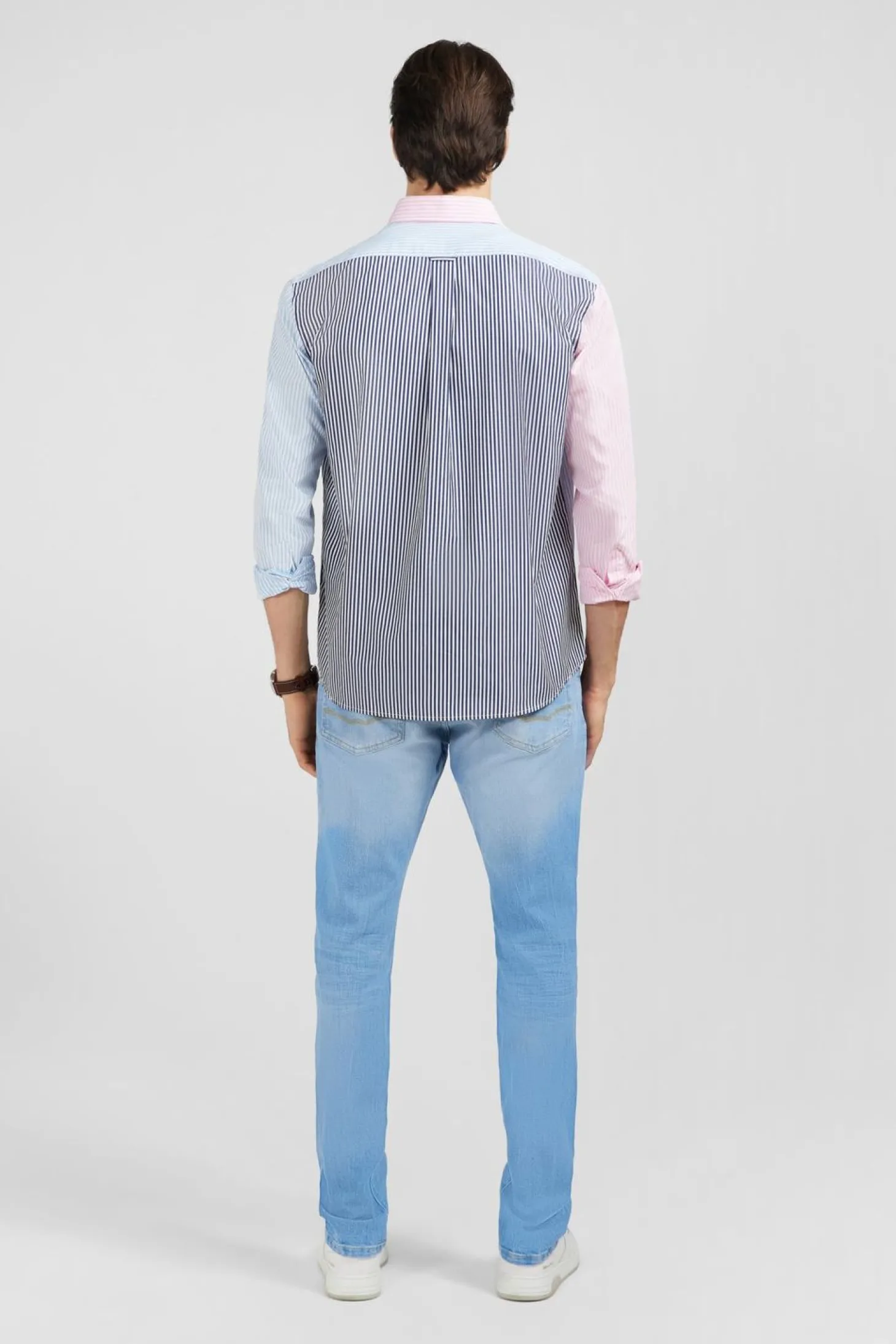 Chemise Colorblock A Rayures