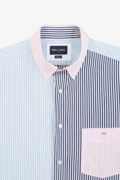 Chemise Colorblock A Rayures