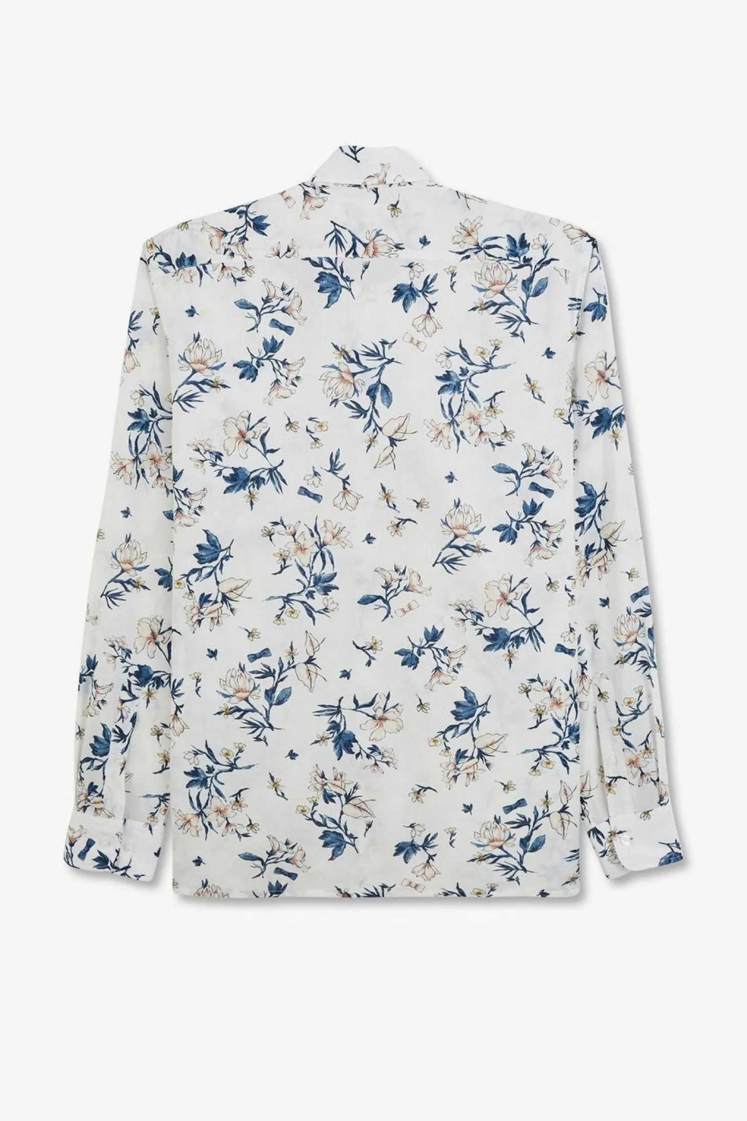 Chemise En Coton Blanc Imprimee Fleurs