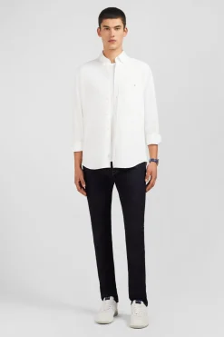 Chemise En Coton Pinpoint Blanc