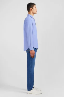 Chemise En Coton Pinpoint Bleu