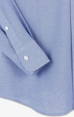Chemise En Coton Pinpoint Bleu
