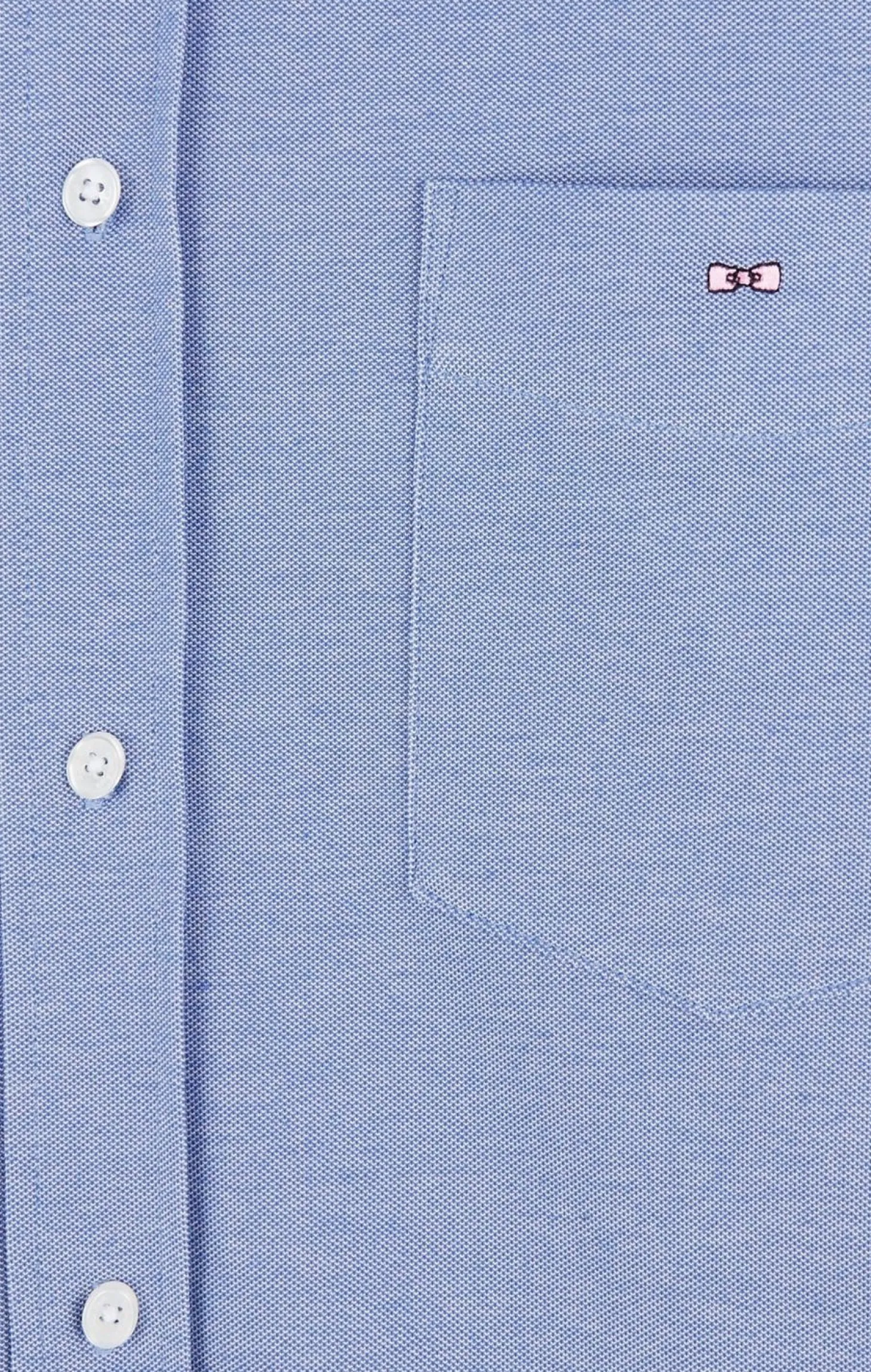 Chemise En Coton Pinpoint Bleu