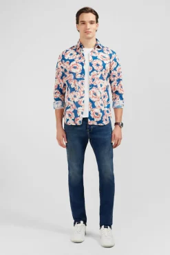 Chemise En Voile De Coton Imprimee Larges Fleurs