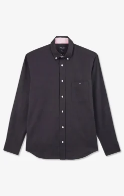 Chemise Gris Fonce Unie En Coton