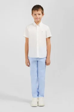 Chemise Manches Courtes En Coton Blanc