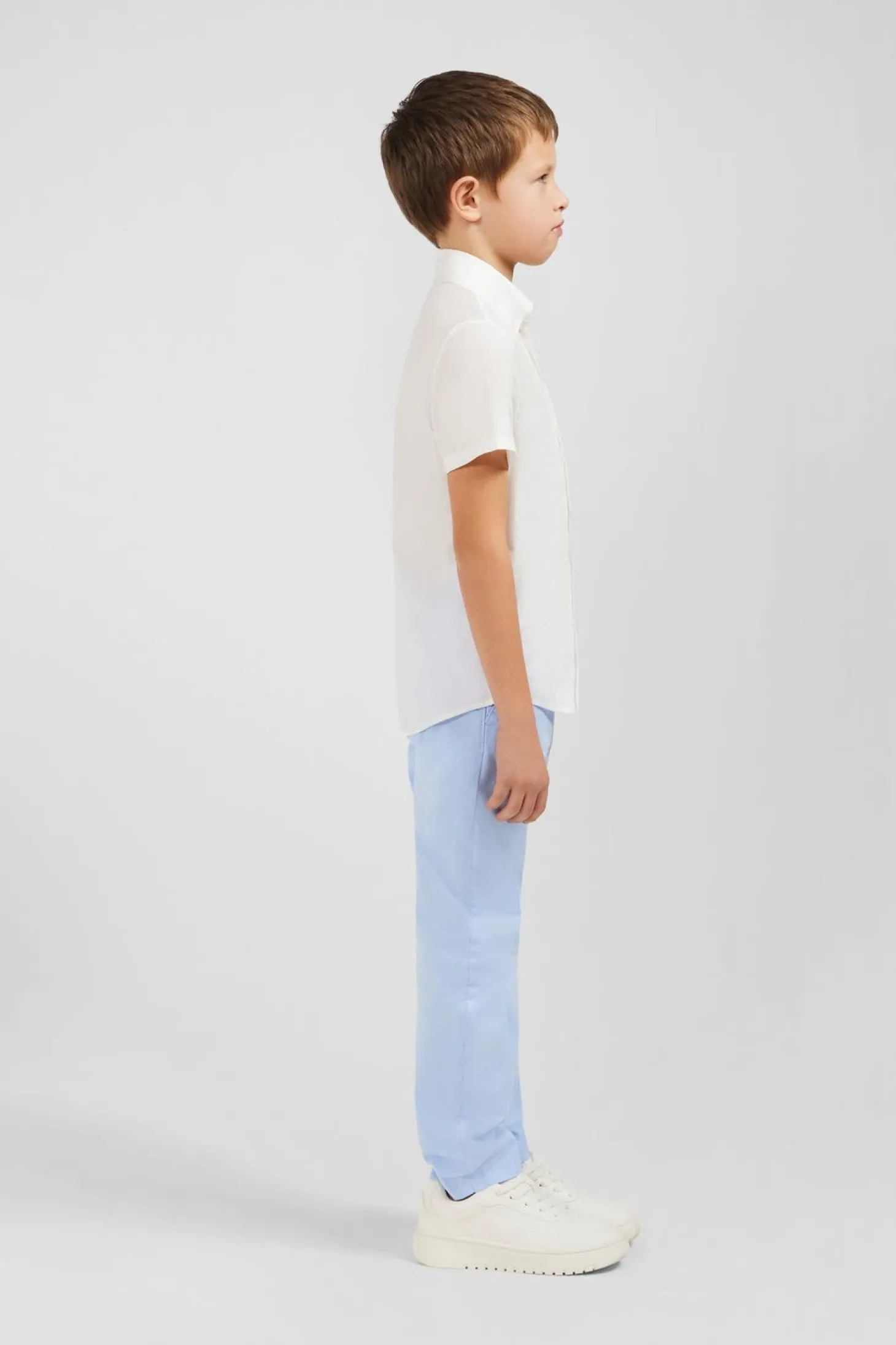 Chemise Manches Courtes En Coton Blanc
