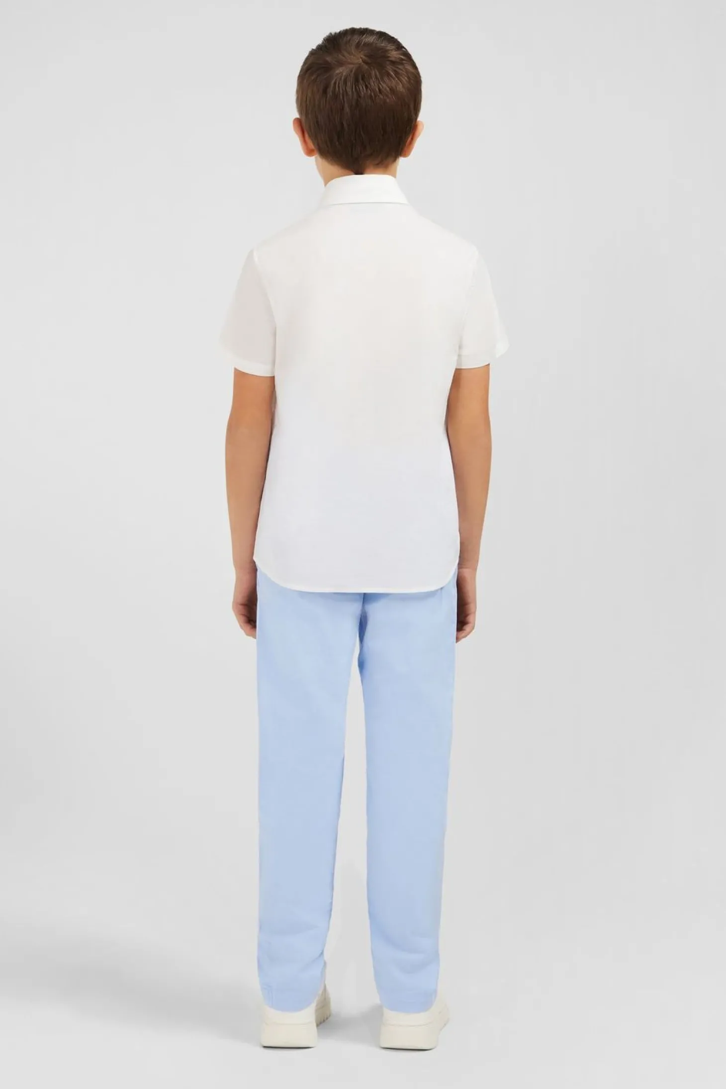 Chemise Manches Courtes En Coton Blanc
