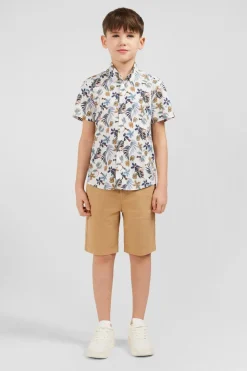 Chemise Manches Courtes En Coton Imprime Maohi