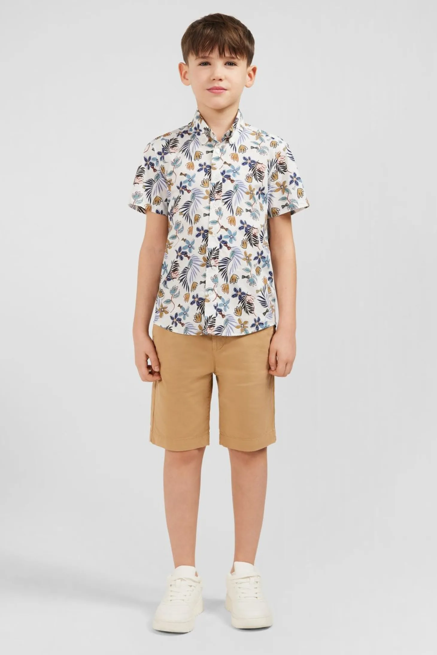 Chemise Manches Courtes En Coton Imprime Maohi