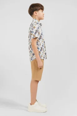 Chemise Manches Courtes En Coton Imprime Maohi