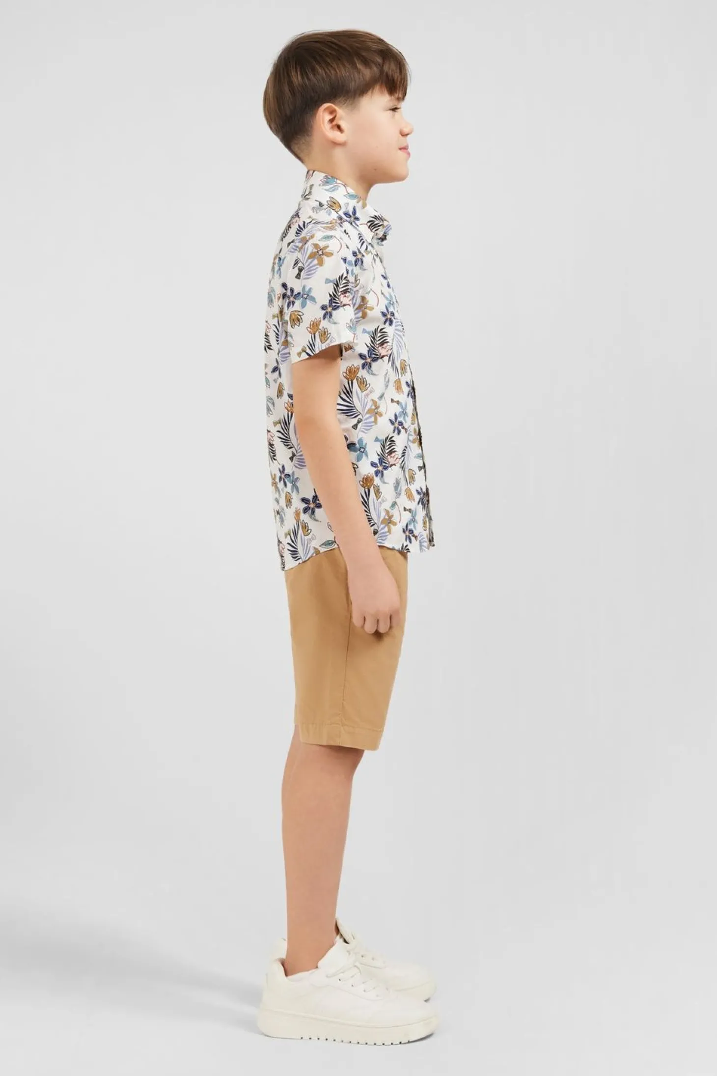 Chemise Manches Courtes En Coton Imprime Maohi