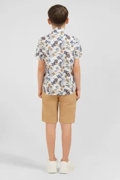 Chemise Manches Courtes En Coton Imprime Maohi