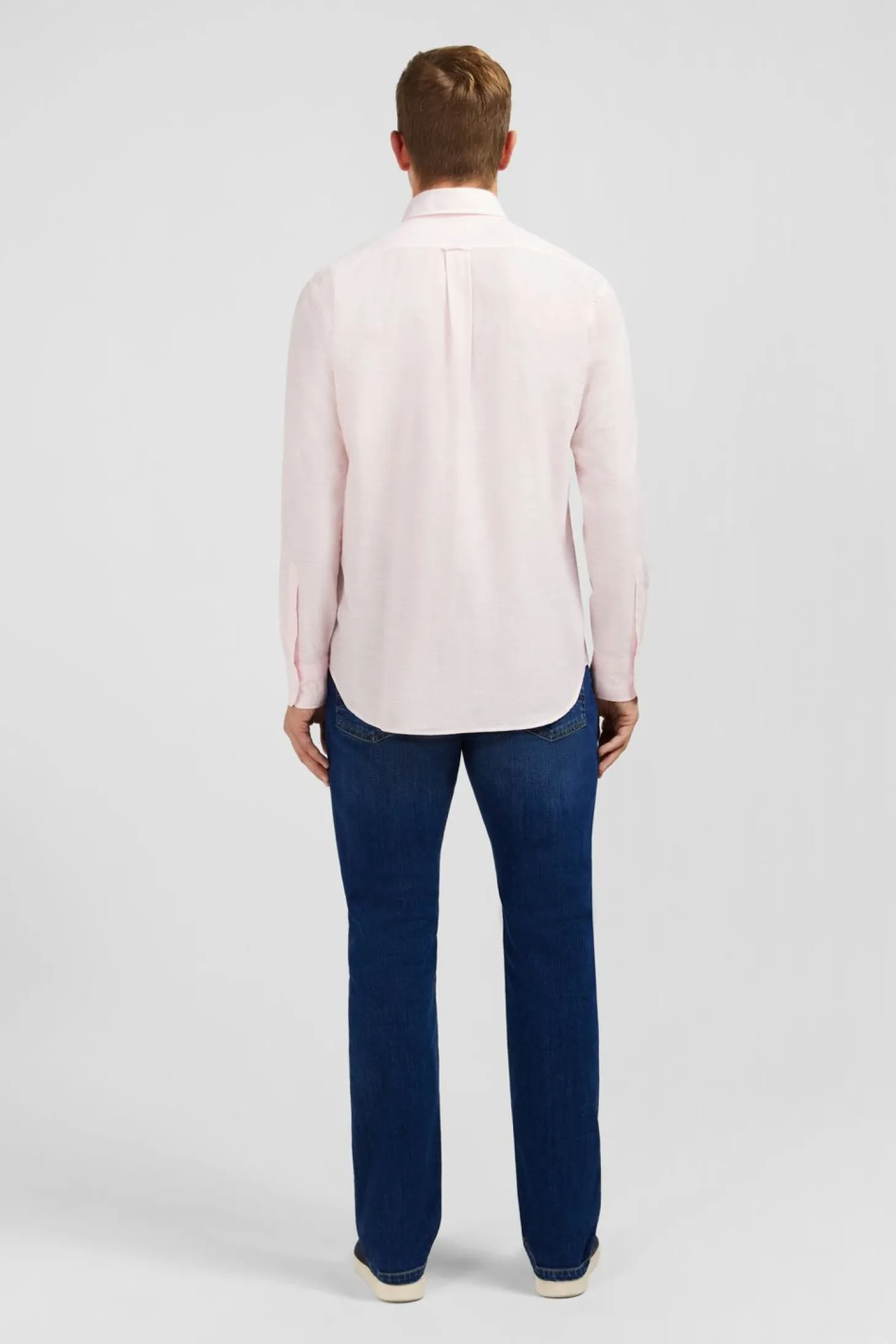 Chemise Rose En Coton Dobby