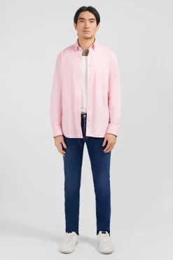 Chemise Rose Unie En Coton