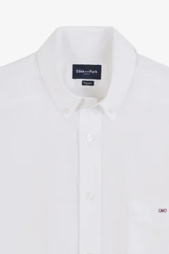 Chemisette Blanche En Coton Dobby