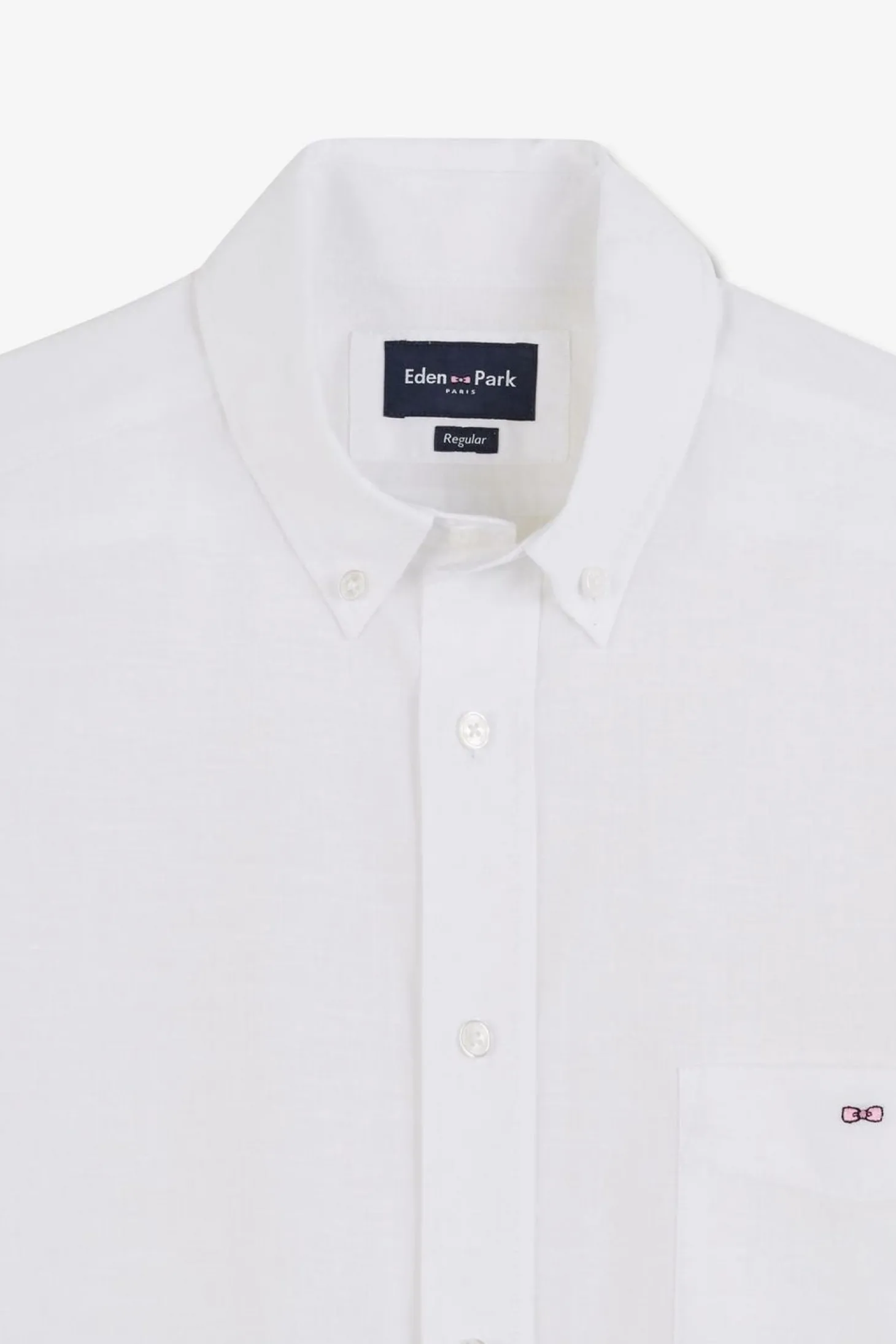 Chemisette Blanche En Coton Dobby