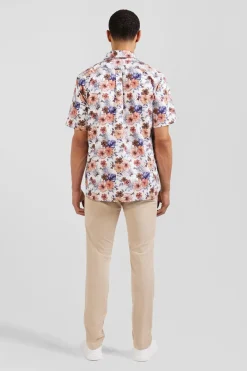 Chemisette Blanche Imprimee Exclusif Fleurs
