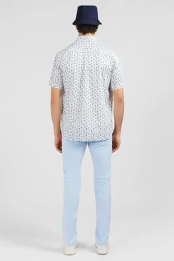 Chemisette Blanche Imprimee Exclusif Fleurs