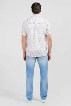 Chemisette Blanche Imprimee Exclusif Fleurs