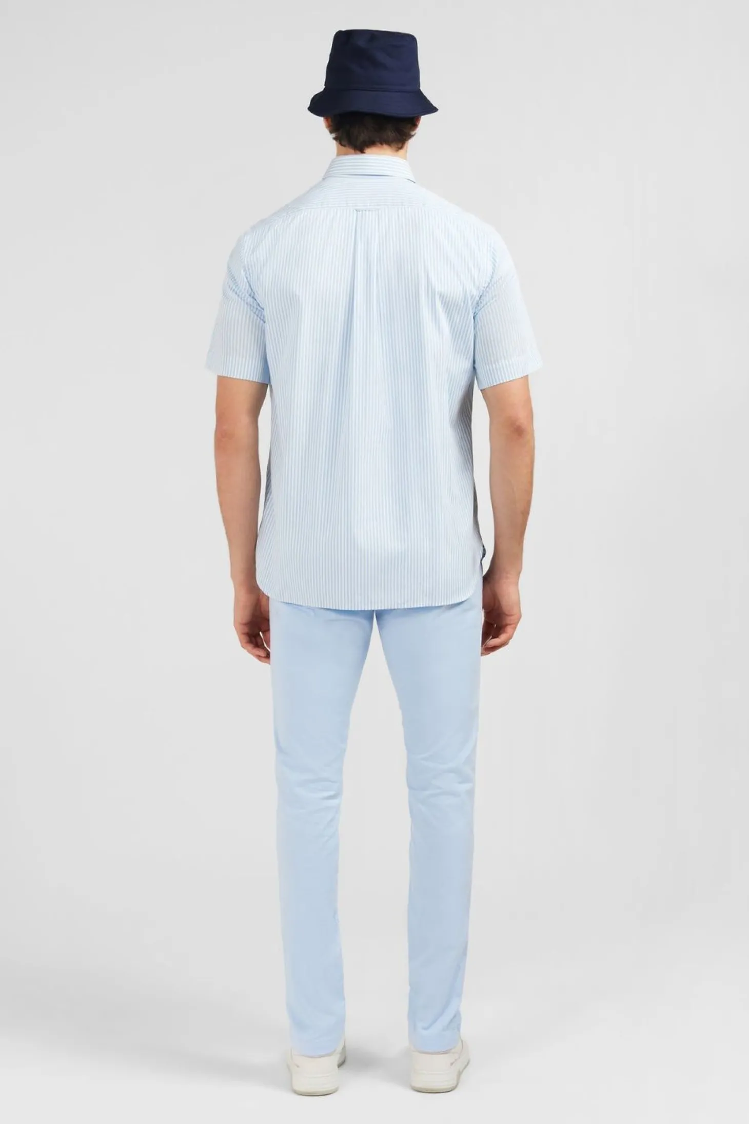 Chemisette Bleu Clair A Rayures