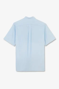Chemisette Bleu Clair En Coton Dobby