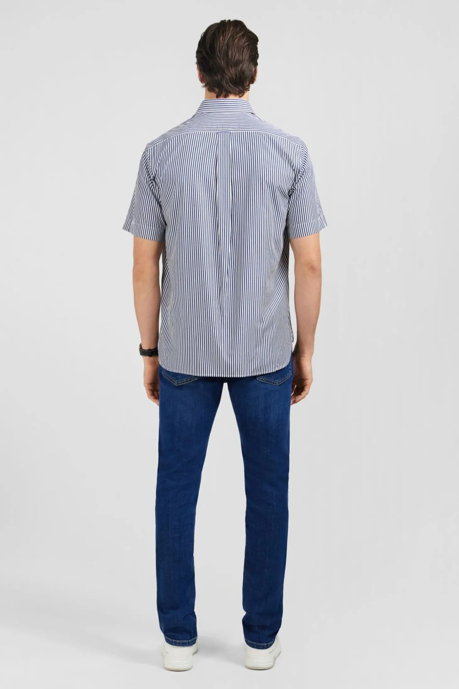 Chemisette Bleu Fonce A Rayures
