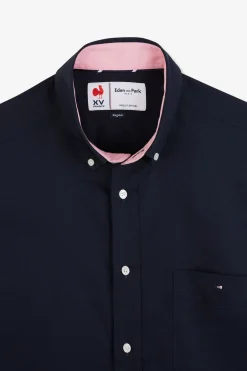 Chemisette Bleu Marine Brodee Xv De France