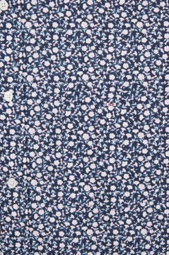 Chemisette Bleu Marine Imprimee Exclusif Fleurs