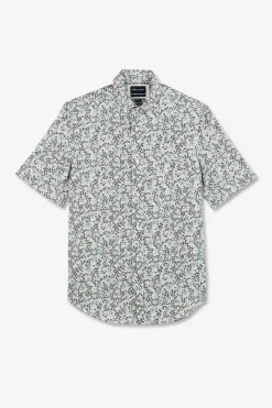 Chemisette En Coton Imprime Ecru Coupe Regular