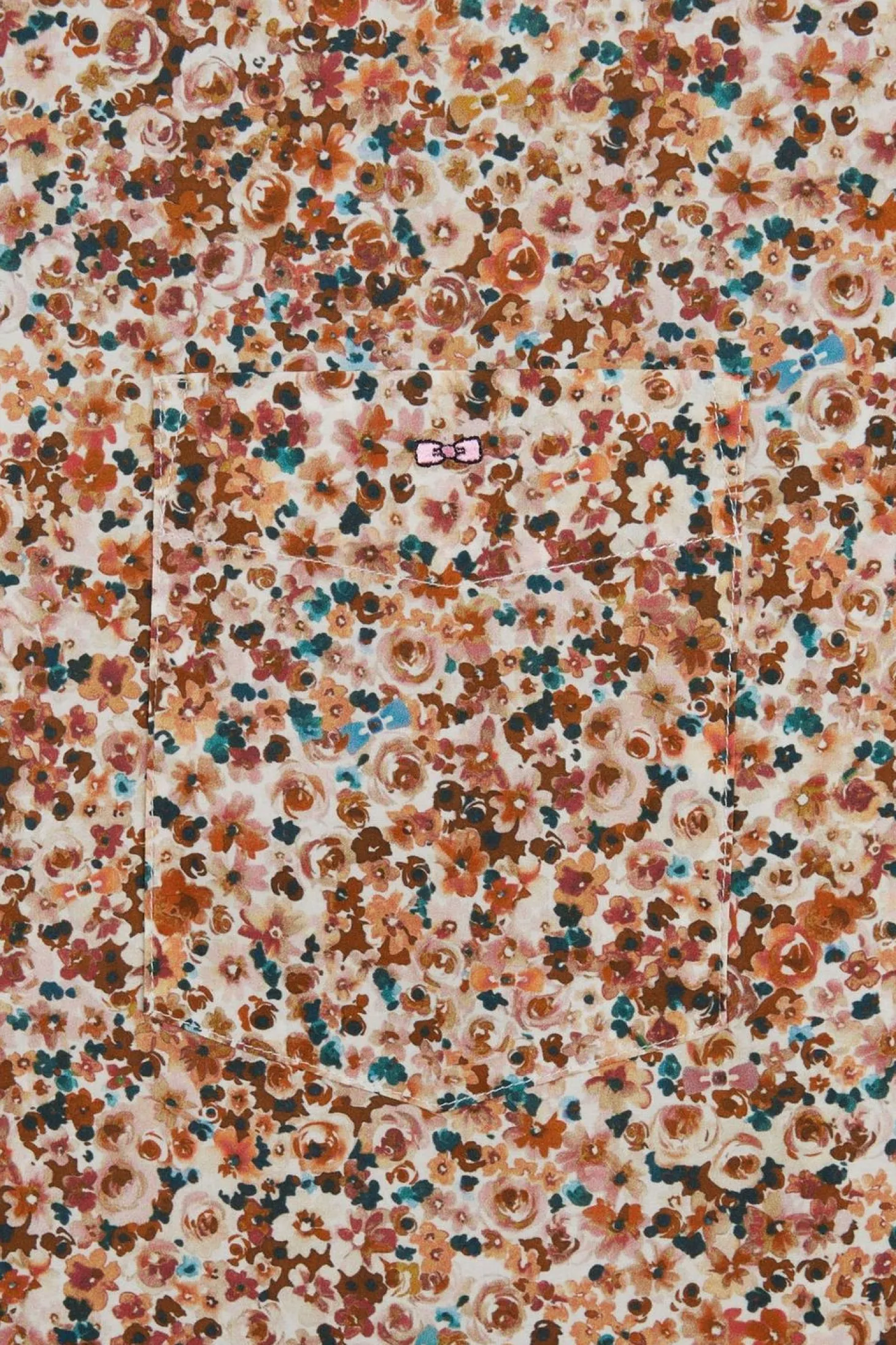 Chemisette Marron Imprimee Fleurs