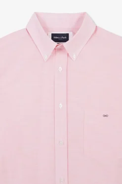 Chemisette Rose En Coton Dobby