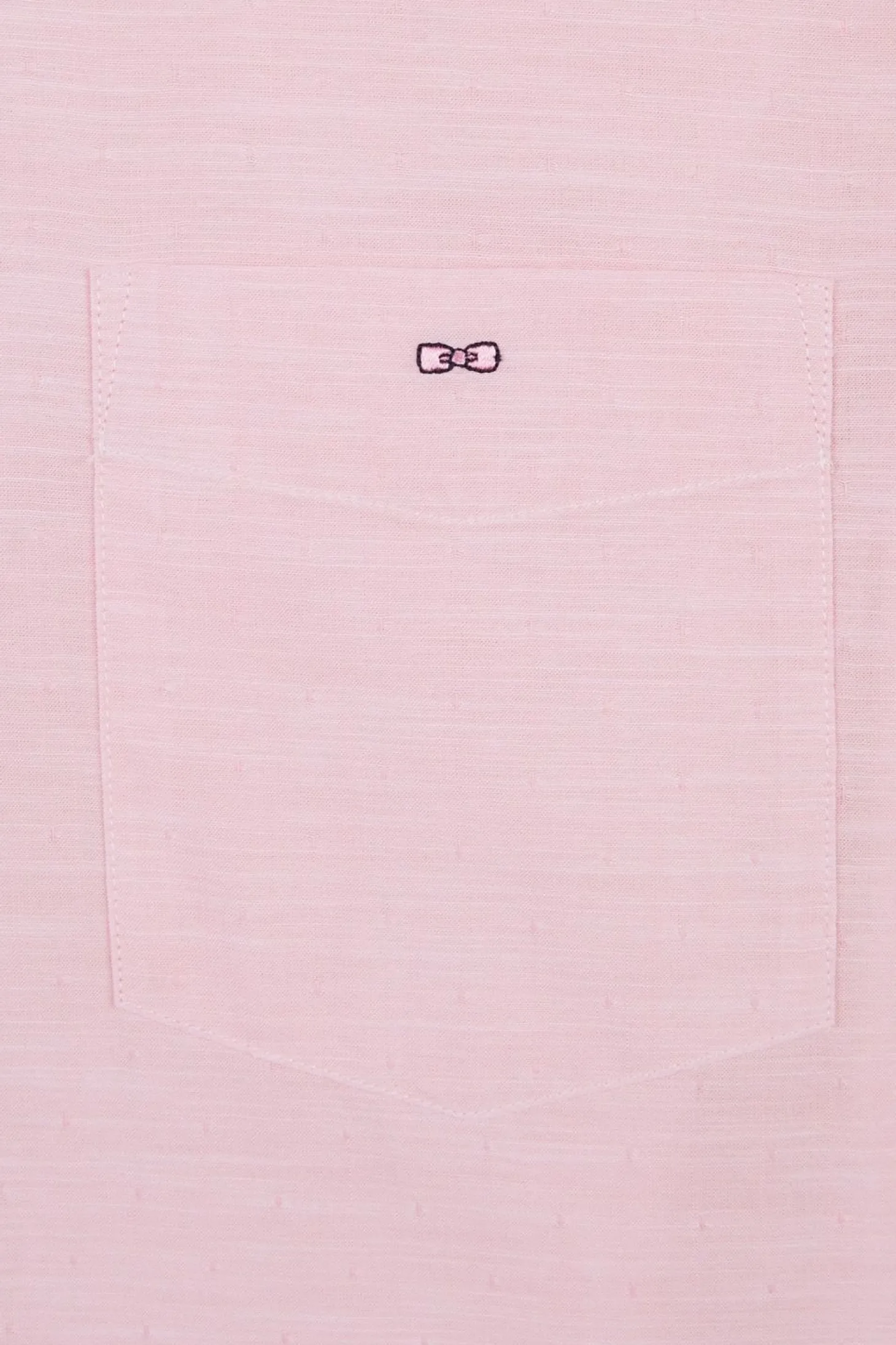 Chemisette Rose En Coton Dobby