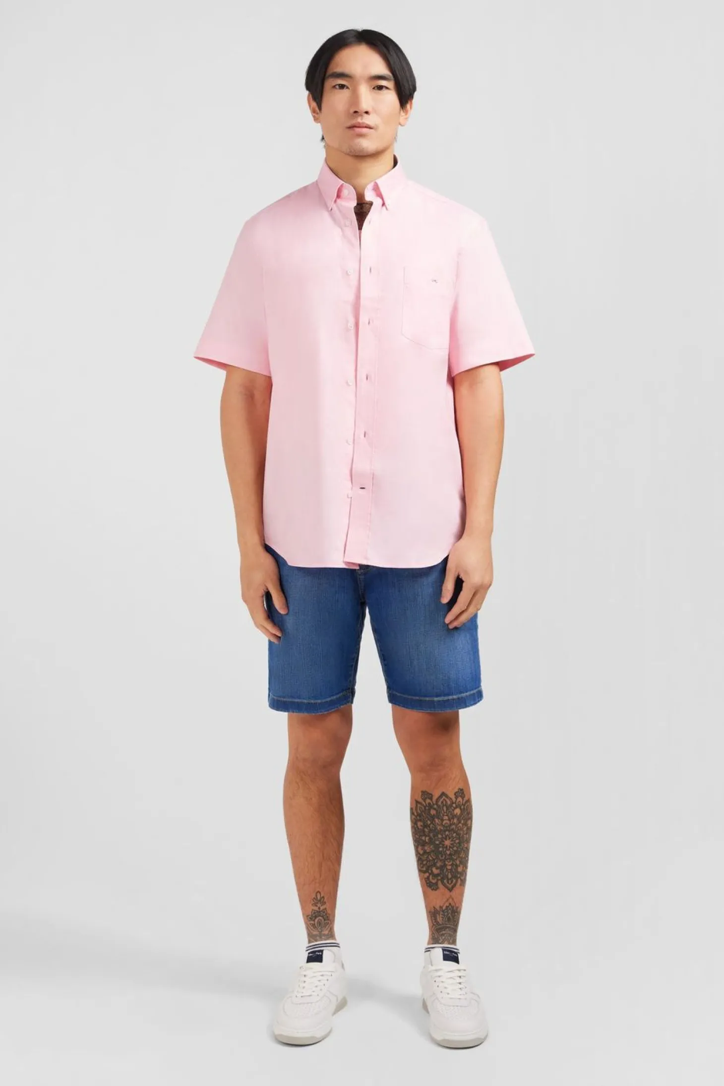 Chemisette Rose Unie En Coton