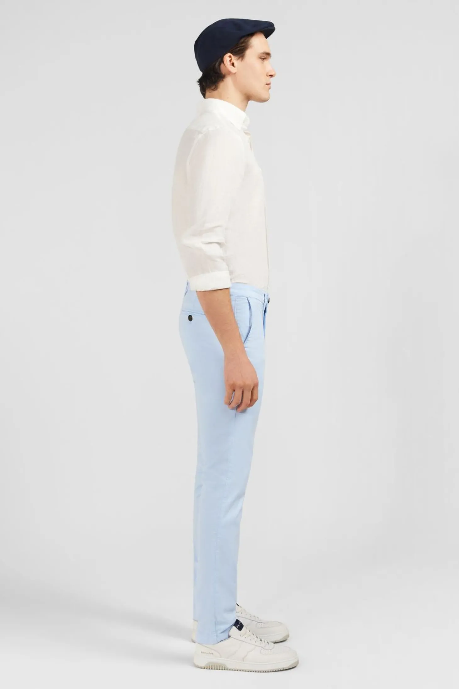 Chemise Unie Blanche En Lin