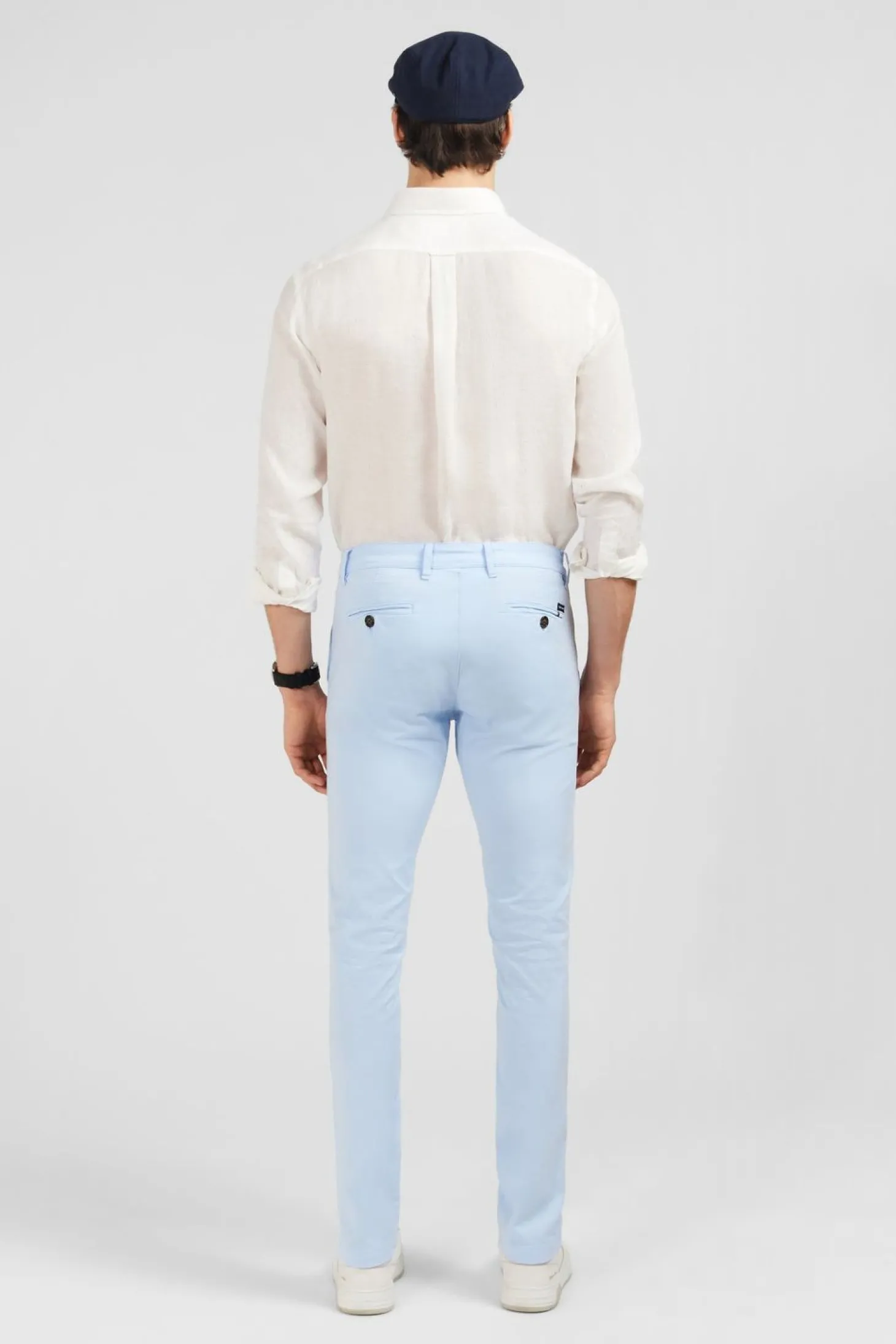 Chemise Unie Blanche En Lin