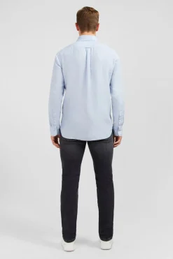 Chemise Unie Bleu Clair En Lin