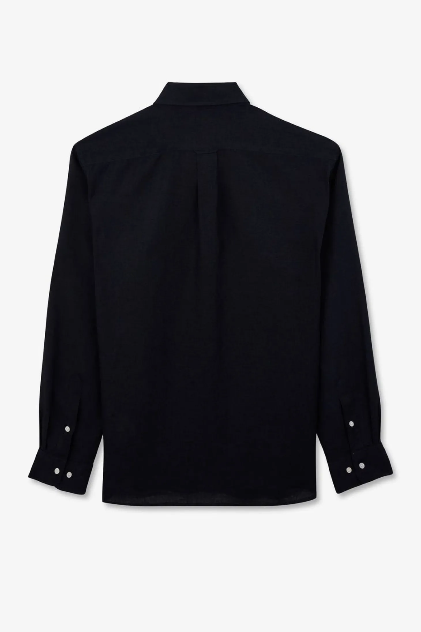 Chemise Unie Bleu Marine En Lin