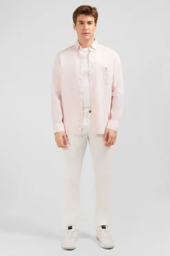 Chemise Unie Rose En Lin