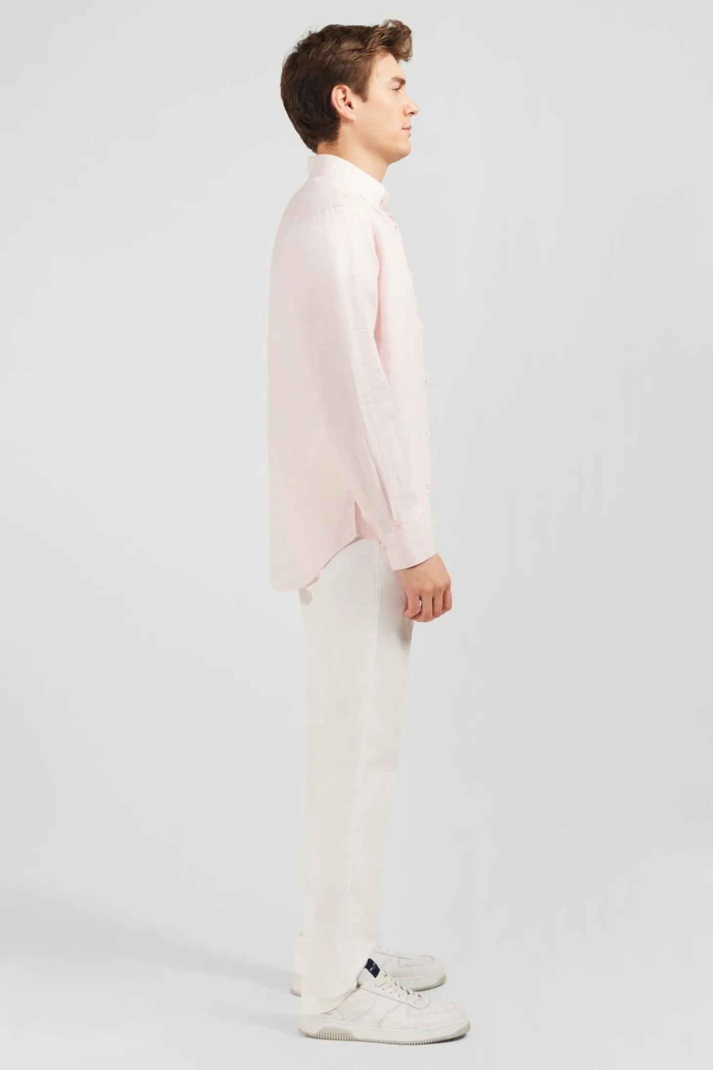 Chemise Unie Rose En Lin