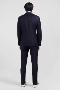 Costume Slim En Laine Bleu Marine