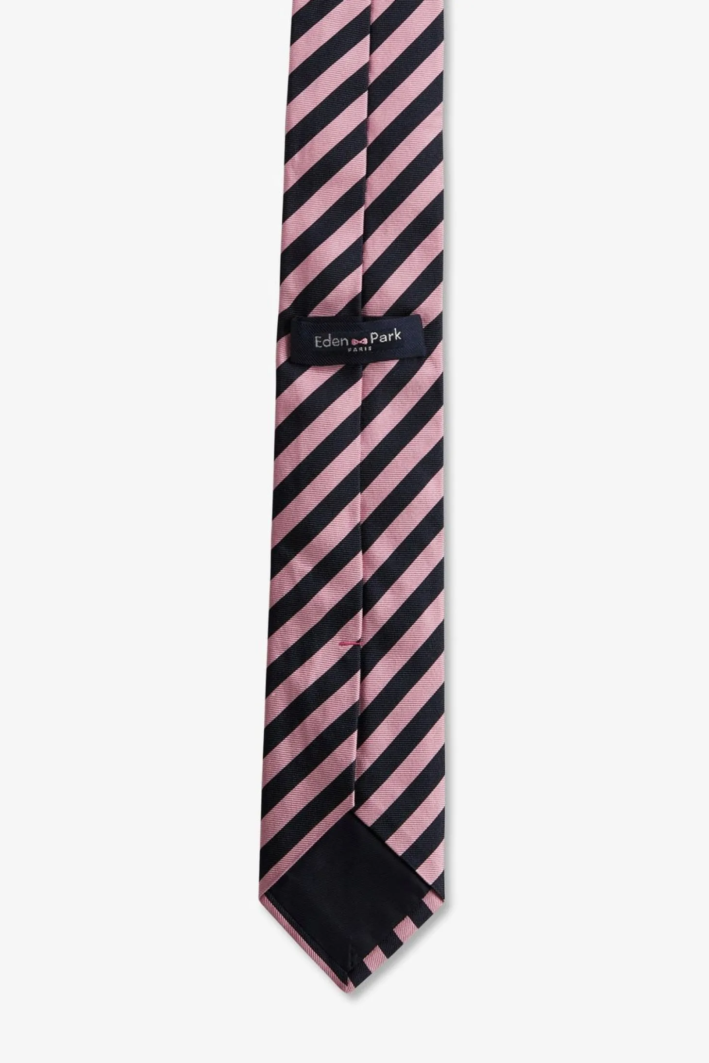 Cravate Rose A Rayures Tricolores